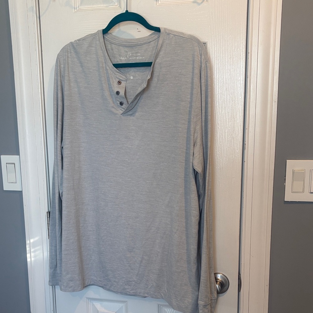 Marc Anthony Light Gray Luxury Shirt